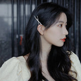Pearl Crystal Cross Hairpin Jewelry Sweet Headdress For Women