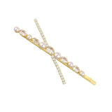Pearl Crystal Cross Hairpin Jewelry Sweet Headdress For Women
