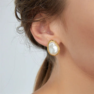 Natural Baroque Pearl Earrings Fine Jewellery Woman Girls Accessories