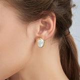Natural Baroque Pearl Earrings Fine Jewellery Woman Girls Accessories