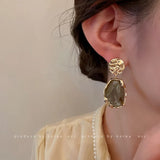 Enameled Silver Plated Pearl Earrings1 Jewelry For Women