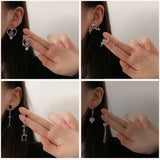 Enameled Silver Plated Pearl Earrings for Women