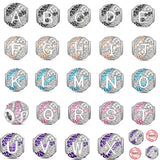European A-Z Initial Letter DIY Bead Fit Charm Silver 925 Bracelet for Women