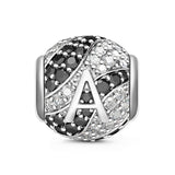 European A-Z Initial Letter DIY Bead Fit Charm Silver 925 Bracelet for Women