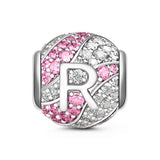 European A-Z Initial Letter DIY Bead Fit Charm Silver 925 Bracelet for Women