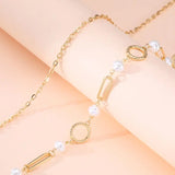European American Retro Small Circle Pearl Necklace