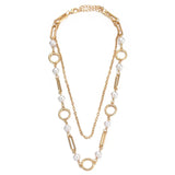 European American Retro Small Circle Pearl Necklace