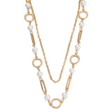 European American Retro Small Circle Pearl Necklace