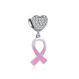 European Mom Ribbon Pink Narwhal 925 Silver Beads Charms Bracelet
