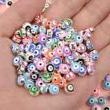 Evil Eye Beads 8mm Resin Spacer Beads Jewelry Making DIY Accessories