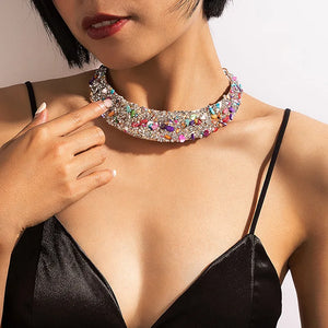 Extravagant Full Crystal Stone Choker Necklace