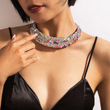 Extravagant Full Crystal Stone Choker Necklace