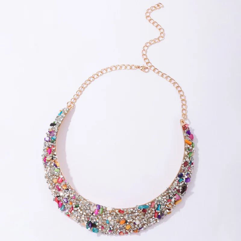 Extravagant Full Crystal Stone Choker Necklace