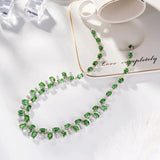 Emerald Cubic Zirconia Silver Neck Choker for Women
