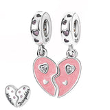 Sun Magic Mom Daughter 925 Silver Bracelet DIY Women Jewelry