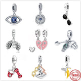 Sun Magic Mom Daughter 925 Silver Bracelet DIY Women Jewelry