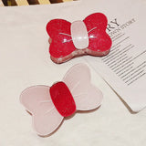 Fairy Temperament Girl Heart Pink Bowknow Hair Claws 8.5cm