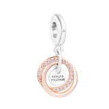 Family Circle Dangle Charm 925 Silver Bead for Bracelet