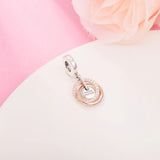 Family Circle Dangle Charm 925 Silver Bead for Bracelet