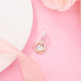Family Circle Dangle Charm 925 Silver Bead for Bracelet