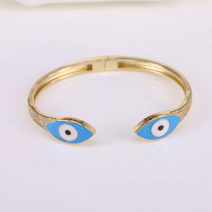Colorful Evil Eye Cuff Bangle Bracelet