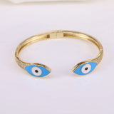 Colorful Evil Eye Cuff Bangle Bracelet