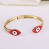 Colorful Evil Eye Cuff Bangle Bracelet