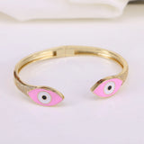 Colorful Evil Eye Cuff Bangle Bracelet