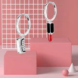 925 Silver Heart Hoop Earrings Asymmetrical Design Jewelry Gift