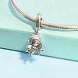 925 Silver Cupid Charm Bead Pendant for Bracelet DIY