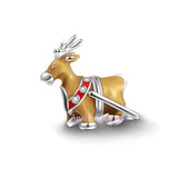 925 Silver Xmas Santa Claus Charm Bead Pendent for Bracelet DIY