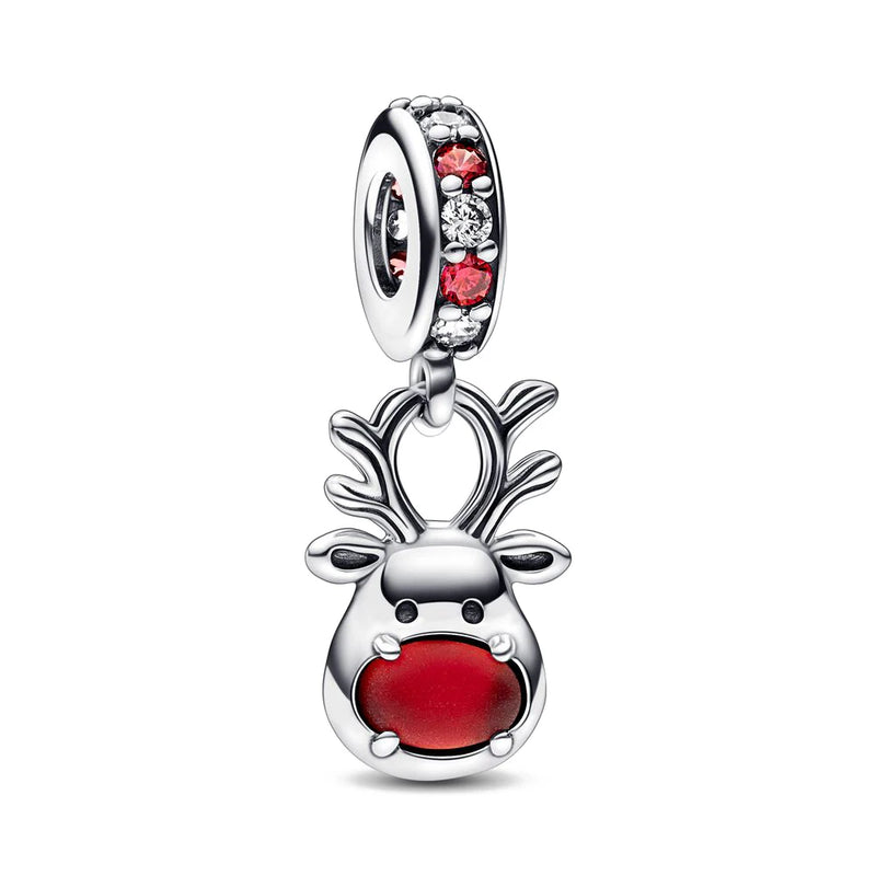 925 Silver Xmas Santa Claus Charm Bead Pendent for Bracelet DIY