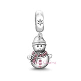 925 Silver Xmas Santa Claus Charm Bead Pendent for Bracelet DIY