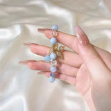 Aquamarine Fishtail Forest Charm Bracelet Sweet Jewelry Girl's Accessories