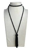 Stone Bead Chain Long Necklace 30inches