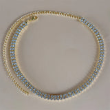 Rhinestone Double Layer Choker Necklace