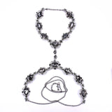 Crystal Rhinestone Waist Chain Necklace Indian Maxi Choker Jewelry