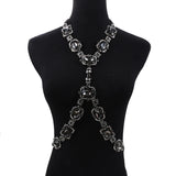 Crystal Rhinestone Waist Chain Necklace Indian Maxi Choker Jewelry