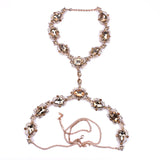 Crystal Rhinestone Waist Chain Necklace Indian Maxi Choker Jewelry