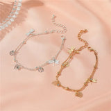 Bohemian Flower Dragonfly Anklet Beach Foot Jewelry for Women