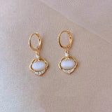 Cat's Eye Stone Earrings Charm Jewelry Gift