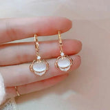 Cat's Eye Stone Earrings Charm Jewelry Gift