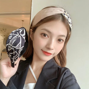 Retro Hong Kong Style Hair Hoop Net Red Letters