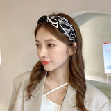 Retro Hong Kong Style Hair Hoop Net Red Letters