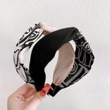 Retro Hong Kong Style Hair Hoop Net Red Letters