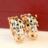 Titanium Steel Leopard Earrings High Jewelry Gift