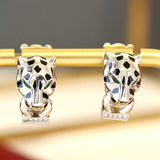 Titanium Steel Leopard Earrings High Jewelry Gift