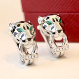 Titanium Steel Leopard Earrings High Jewelry Gift