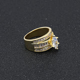 Clear Zirconia Stone Ring For Women Wedding Engagement Jewelry Gift