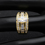 Clear Zirconia Stone Ring For Women Wedding Engagement Jewelry Gift